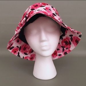 Kate Spade NY Bay of Roses Pink and White Hat